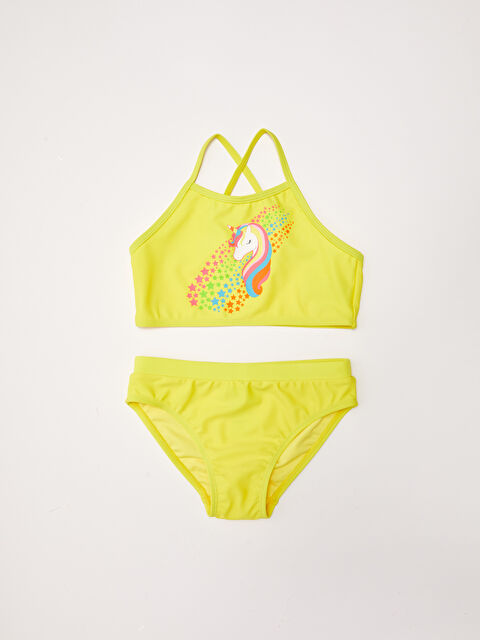 LCW Kids Girl's Bikini With Printed Stretch Fabric - S21887Z4-JTM