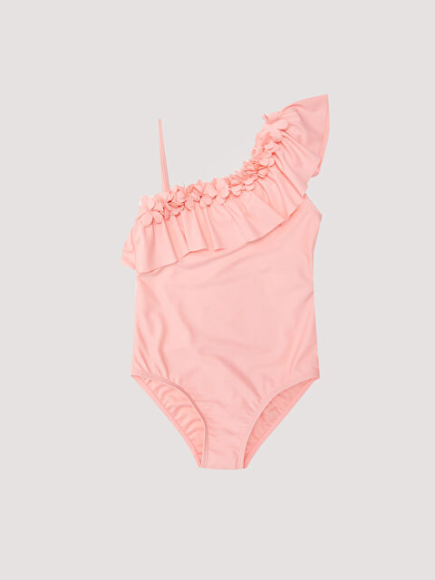 LCW Kids ملابس سباحة للبنات بتفاصيل كشكش مصنوعة من قماش مرن - S21957Z4-CVH