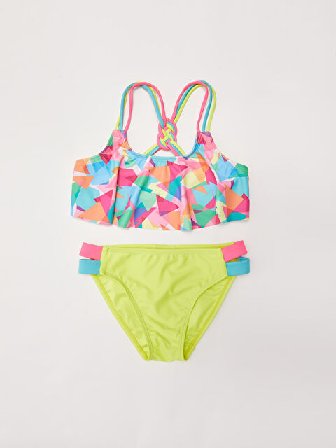 LCW Kids Girl's Bikini With Printed Stretch Fabric - S22149Z4-LUG