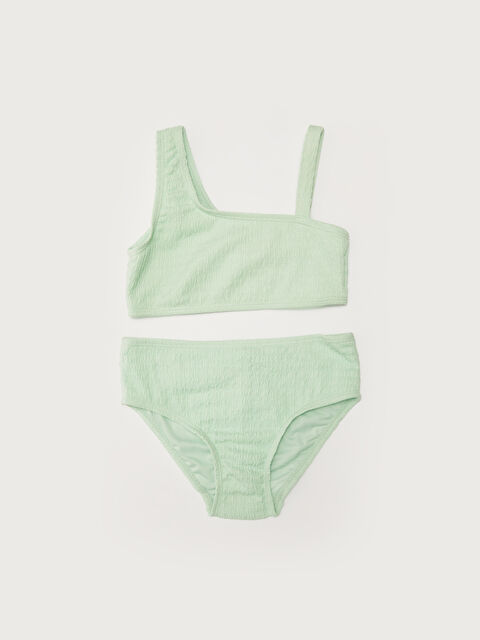 LCW Kids طقم بيكيني للبنات بنسيج مطاطي ونقشة ذاتية - S22150Z4-FXS
