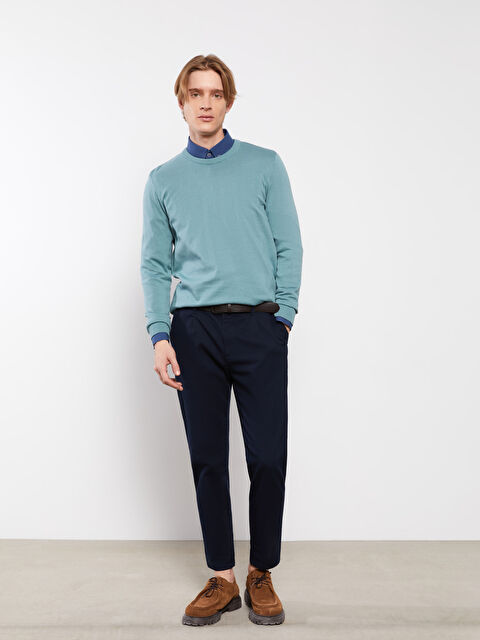 LCWAIKIKI Basic Мужской свитер с круглым вырезом из трикотажа - S22271Z8-GTK