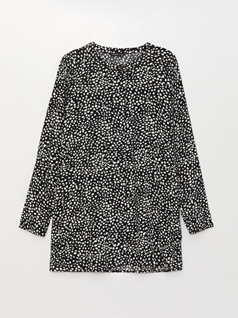 LCWAIKIKI Classic Crew Neck Patterned Long Sleeve Women's Tunic - S22668Z8-LQJ