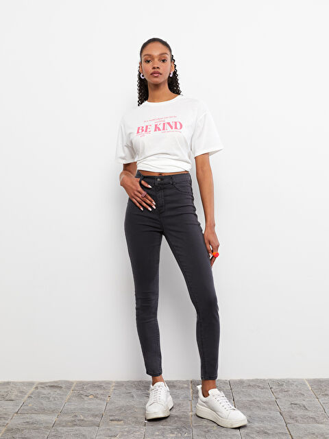 LCW Jeans High Waisted Jupiter Super Skinny Fit Women's Jeans - S22873Z8-GRD