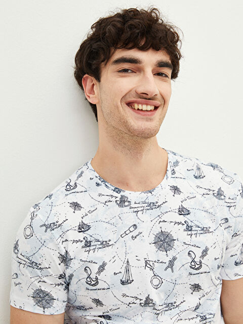 XSIDE Bisiklet Yaka Kısa Kollu Baskılı Penye Erkek Tişört