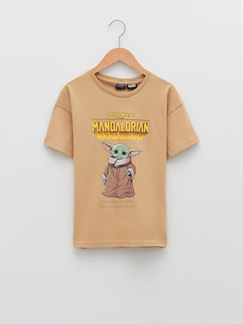 LCW Kids Bisiklet Yaka Star Wars Baskılı Kısa Kollu Erkek Çocuk Tişört - S23110Z4-FJM