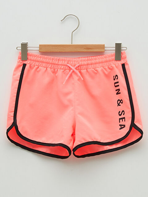 LCW Kids Elastic Waist Printed Girl's Swim Shorts - S23327Z4-J1A