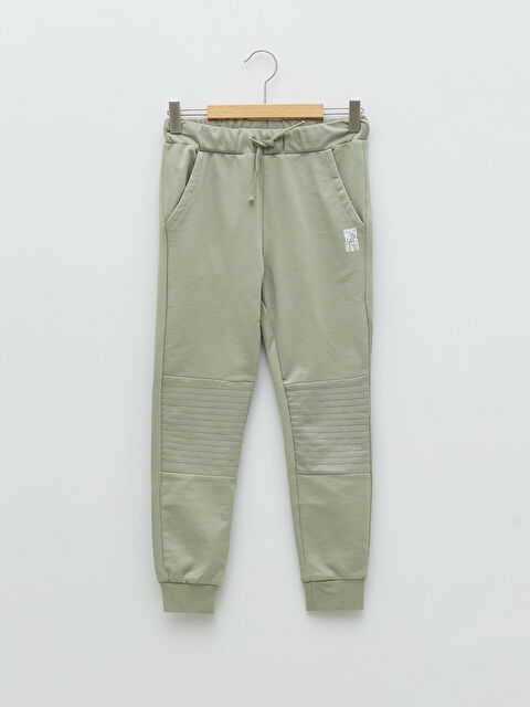 LCW Kids Elastic Waist Printed Boys' Jogger Sweatpants - S23399Z4-GGY