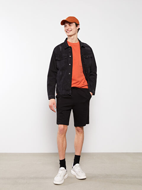 XSIDE شورت رجالي محبوك بنقشة قياسية - S23456Z8-CVL