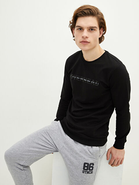 XSIDE Crew Neck Long Sleeve Printed Men's Sweatshirt - S23508Z8-CVL