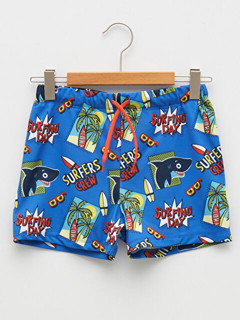 LCW Kids Baskılı Hızlı Kuruyan Erkek Çocuk Boxer Mayo