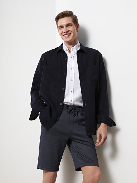 LCW Vision شورت للرجال بقصة رفيعة وتفاصيل ربط - S24218Z8-SHC