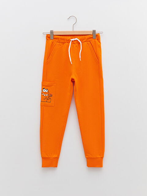 LCW Kids Elastic Waist Printed Boys' Jogger Sweatpants - S24235Z4-GMX