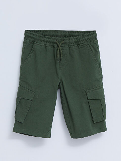 LCW Kids Basic Gabardine Boy Cargo Roller with Elastic Waist - S24274Z4-HCY