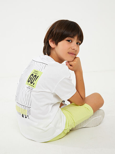 LCW Kids Crew Neck Printed Short Sleeve Cotton Boy T-shirt - S24375Z4-R9K