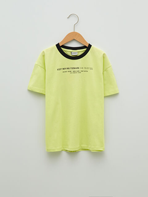 LCW Kids Crew Neck Printed Short Sleeve Cotton Boy T-shirt - S24383Z4-FTP