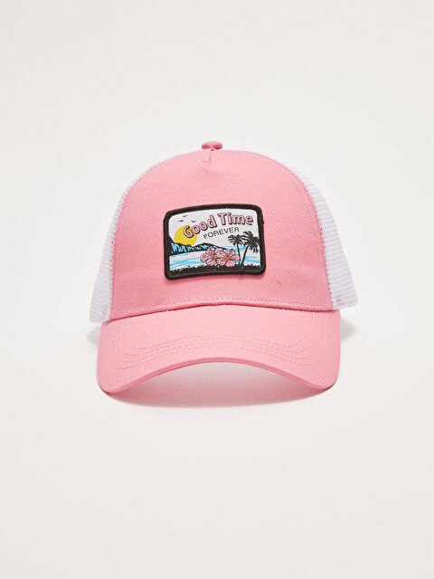 LCW ACCESSORIES Label Printed Mesh Detail Women's Cap Hat