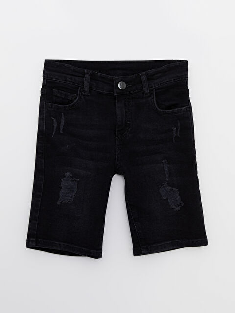 LCW Kids Ripped Detailed Cotton Boy's Jean Shorts - S24795Z4-326
