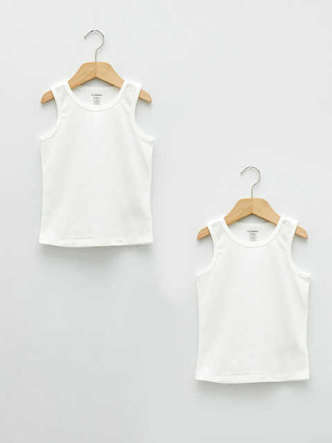 LCW baby Crew Neck Basic Baby Boys Tank Top 2 Pack - S25027Z1-R9J