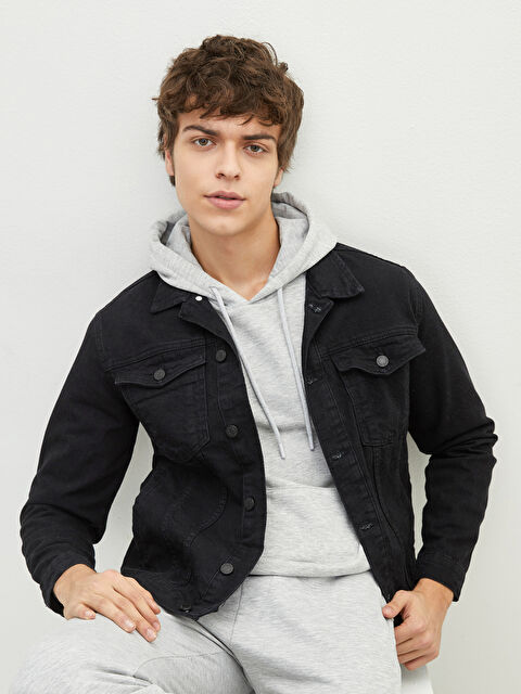 LCW Jeans جاكيت دِنيم للرجال بمقاس عادي - S25081Z8-326