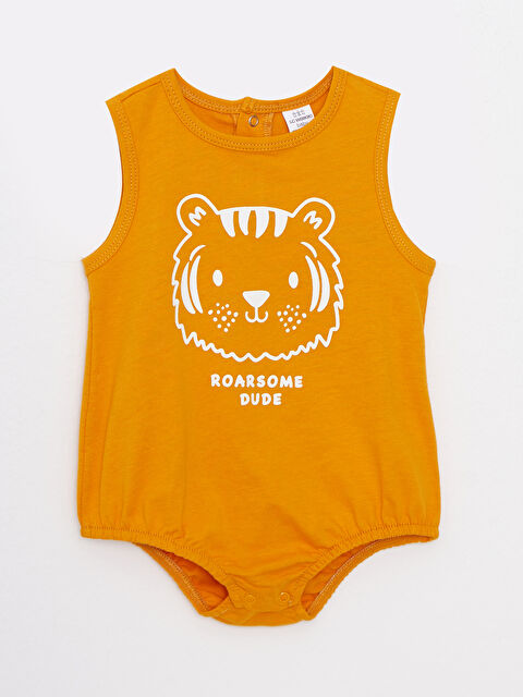 LCW baby Боди для малыша мальчика с круглым вырезом и принтом на заклепках - S25217Z1-GKB