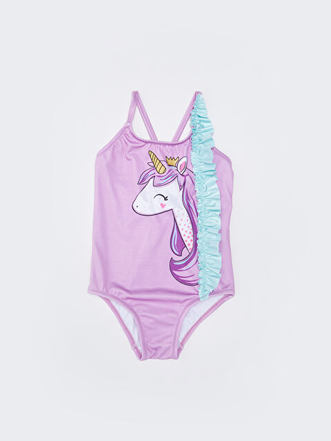 LCW baby Esnek Kumaştan Baskılı Kız Bebek Mayo - S26066Z1-KF3