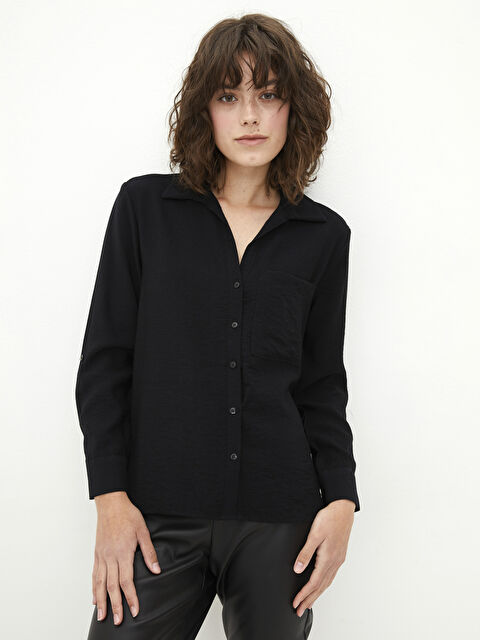 LCW Vision Buttoned Regular Long Sleeve Women's Shirt - S26141Z8-RQL