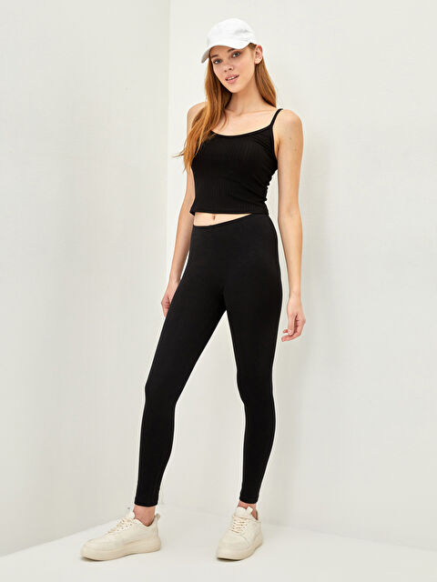 LCW Vision ليجن سادة بخصر مرن للسيدات - S26182Z8-RQN