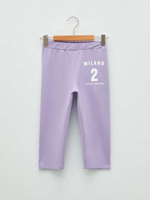 LCW Kids Elastic Waist Printed Cotton Girls Tights - S26233Z4-KYB