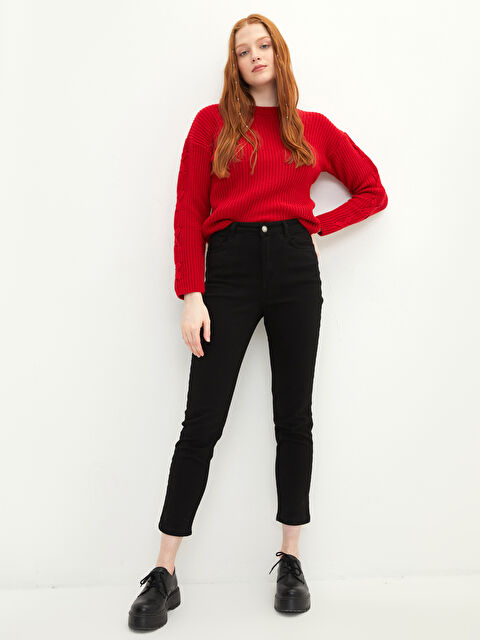 LCW Vision Normal Waist Slim Fit Straight Pocket Detailed Gabardine Women's Trousers - S27143Z8-CVL