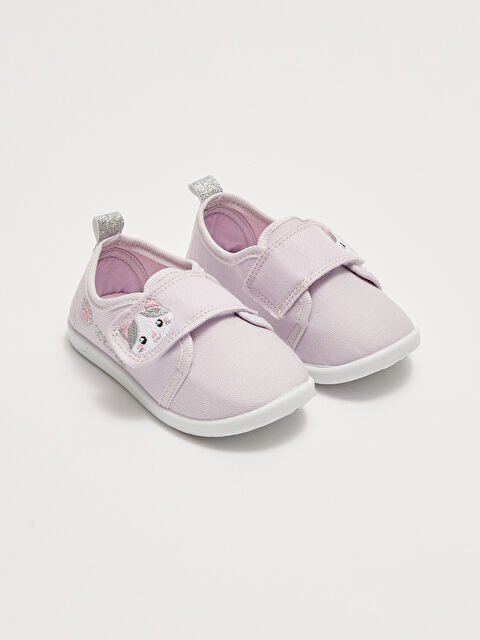 LCW STEPS Nakışlı Cırt Cırtlı Kız Bebek Ayakkabı - S27611Z1-G7S