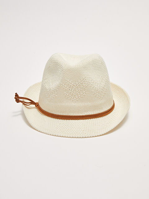 LCW ACCESSORIES Women's Straw Felt Fedora Hat - S27954Z8-FFB