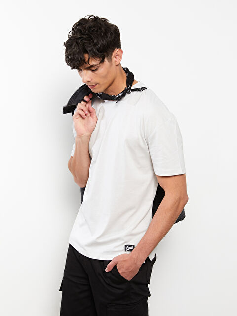 XSIDE T-Shirt Pour Hommes En Jersey Imprimé À Manches Courtes Et Col Rond Surdimensionné - S28227Z8-RRX