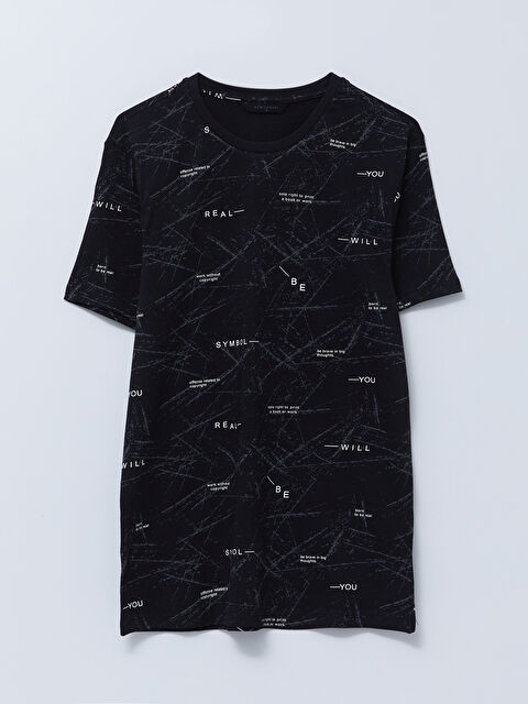 XSIDE تيشيرت للرجال برقبة دائرية وأكمام قصيرة مصنوع من قطن ممشط ومطبوع - S28435Z8-CVL