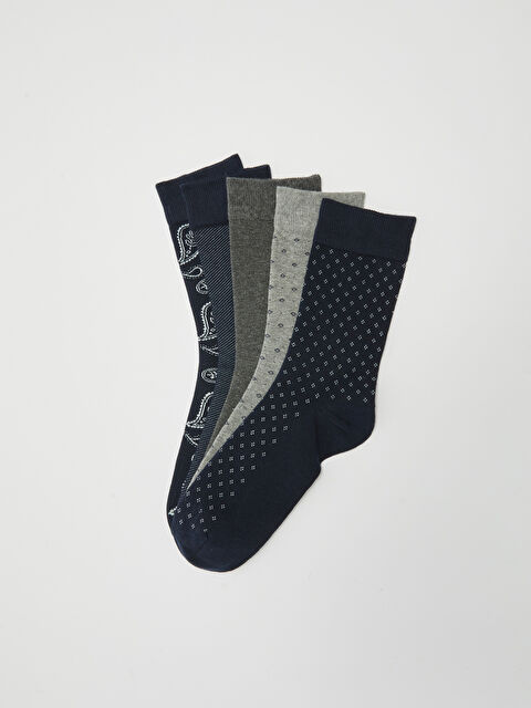 LCW ACCESSORIES Chaussettes de cheville à motifs pour Hommes Lot de 5 pièces - S28945Z8-K00