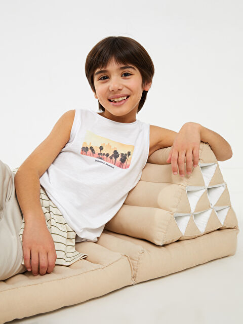 LCW Kids Crew Neck Printed Boys' Vest - S29068Z4-R9K