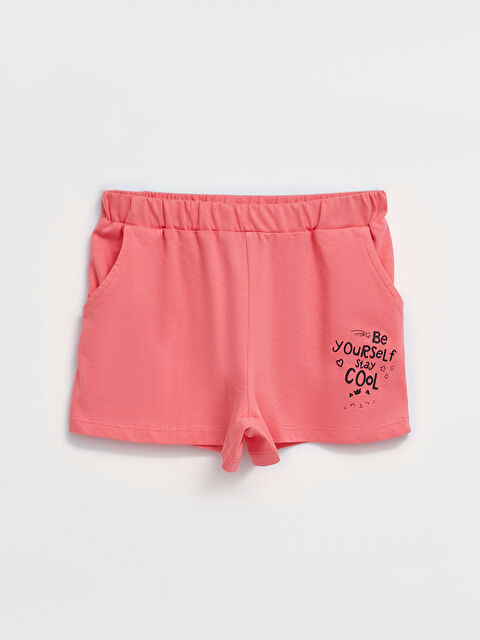 LCW ECO Shorts Imprimés à Taille Élastiquée pour Filles - S29146Z4-GHJ