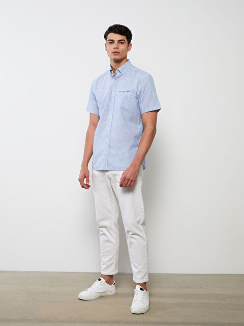 LCWAIKIKI Basic قميص رجالي بأكمام قصيرة وقصة عادية - S29567Z8-HRA