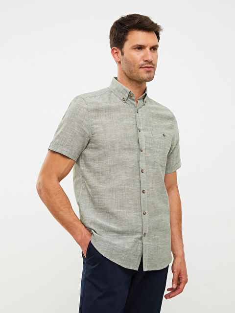 LCWAIKIKI Basic Рубашка мужская стандартного кроя с коротким рукавом - S29568Z8-EAW