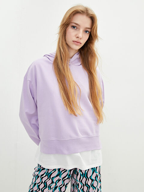 LCW Vision Plain Long Sleeve Women's Hoodie - S29614Z8-G3W