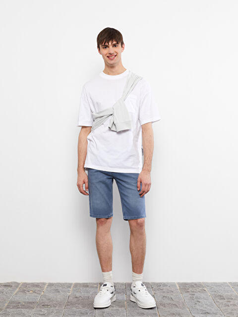 LCW Jeans Short en Jean pour Hommes Coupe Régulière - S29712Z8-GRD