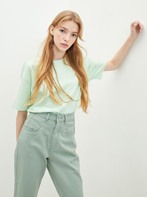 LCW Vision T-shirt pour Femmes à Manches Courtes Uni à Col Rond - S29746Z8-FWQ