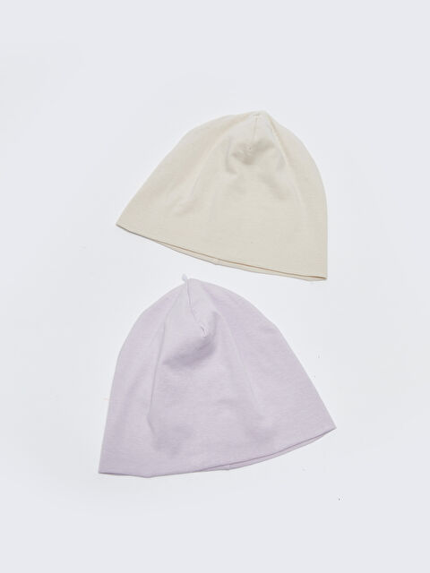 LCW baby Basic Cotton Baby Girl Beanie 2 Pieces - S29889Z1-G5M