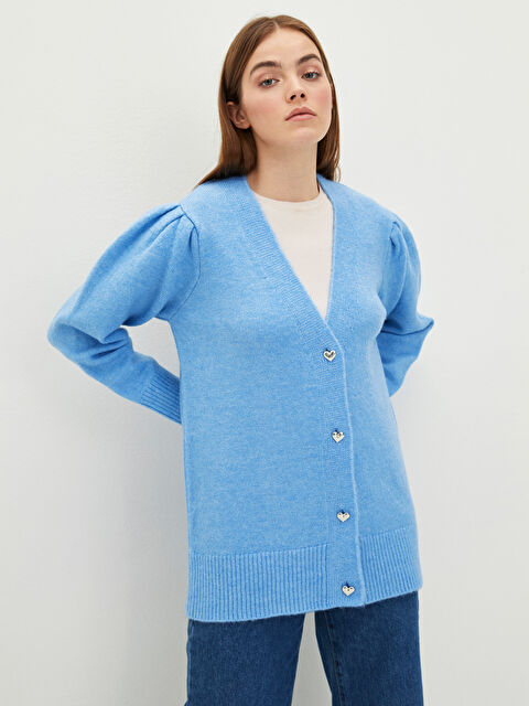 LCW Modest V Neck Women's Knitwear Cardigan - S29970Z8-S0T