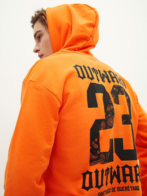 XSIDE هودي مطبوع كم طويل للرجال - S2AE83Z8-GGA