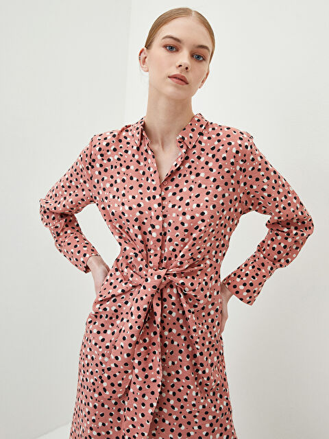 LCW Modest Patterned Women's Shirt Tunic - S2AF44Z8-LT4