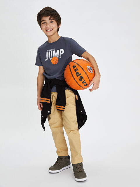 LCW Kids Elasticated Waist Basic Gabardine Boys' Trousers - S2AJ70Z4-FJM