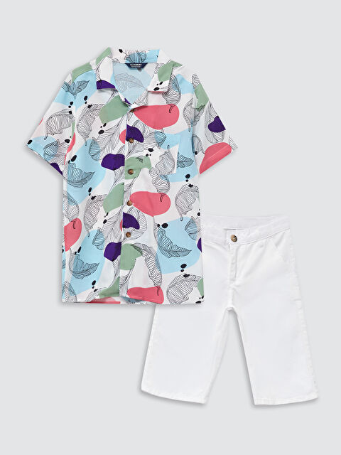 LCW Kids Patterned Short Sleeve Boy Shirts & Roles - S2AL98Z4-LU7