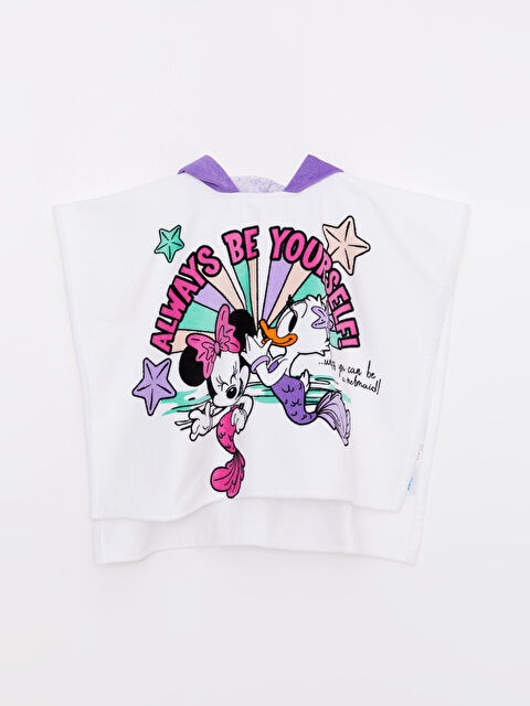LCW ACCESSORIES Minnie Mouse Lisanslı Kız Çocuk Kadife Panço Plaj Havlusu - S2AN99Z4-J5E