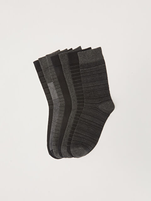 LCW ACCESSORIES Chaussettes de cheville rayées pour hommes, lot de 7 pièces - S2AO79Z8-K00