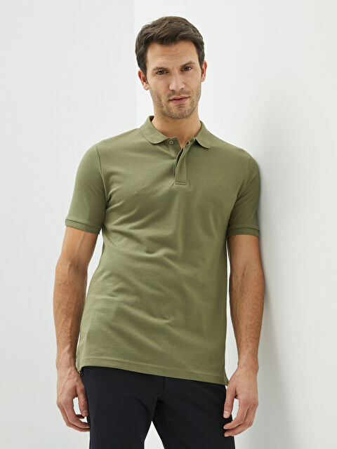 LCWAIKIKI Basic Polo Neck Short Sleeve Pique Men's T-Shirt - S2BB47Z8-SCB